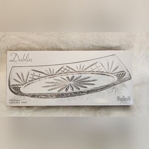 New in box Dublin Crystal Serving Tray